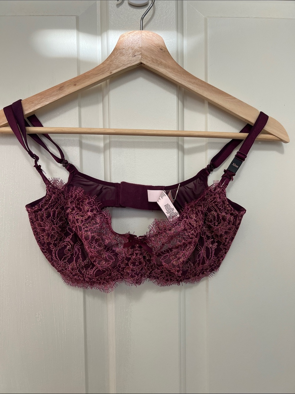 Victoria's Secret Burgundy Lace Underwire Bra